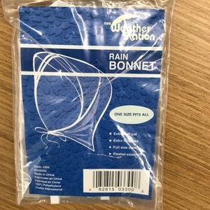 Weather Station Rain Bonnet Long Ties Visor